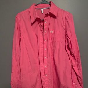 Pink Cinch Button up